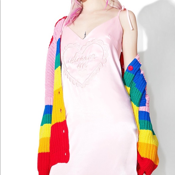 Lazy Oaf dream on slip dress - Picture 2 of 4